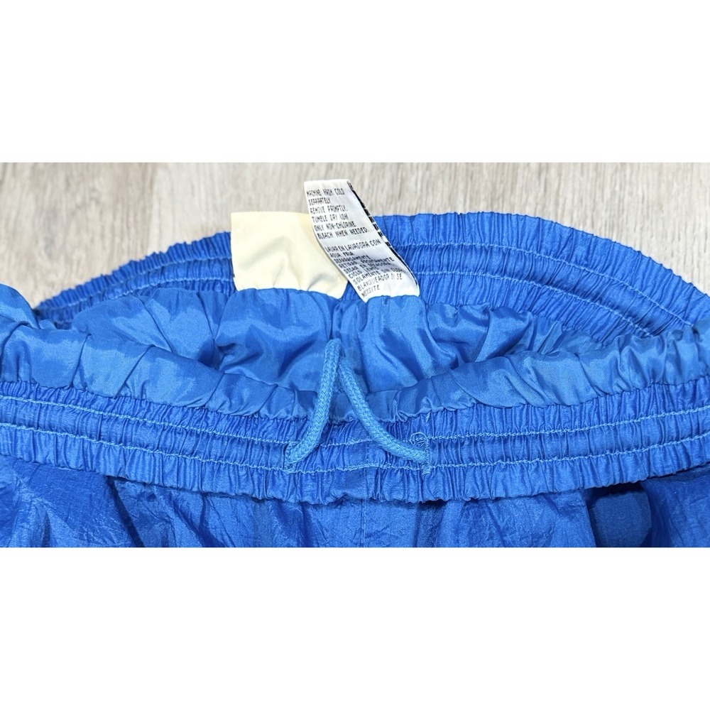 Vtg Westside Connection Nylon Windbreaker Pants Women's Large Blue Ankle Zip 80s - Picture 6 of 14